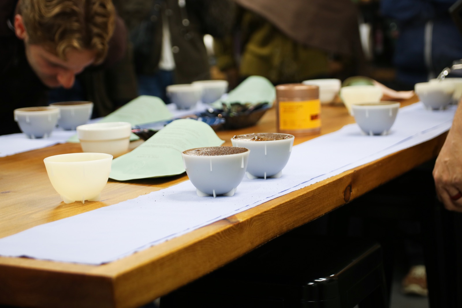 Cupping session at the Doe & Fawn roastery